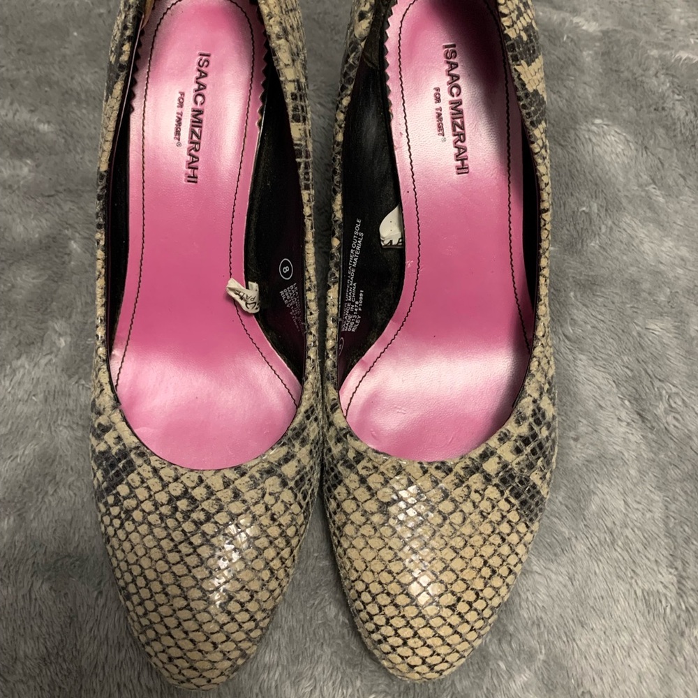 Isaac Mizrahi faux snake skin shoes